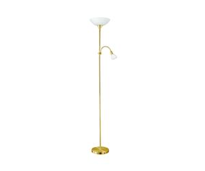 Piantana Contemporanea Up 2 2 Luci Acciaio Ottone E Ottone Opaco