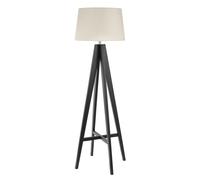 Piantana Contemporaneo Easel Legno Marrone Tessuto 1 Luce E27