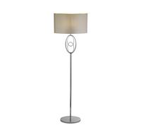 Piantana Contemporaneo Loopy Floor Acciaio Cromo Policarbonato Argento E27
