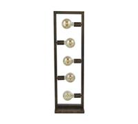 Piantana Contemporaneo Oblungo Acciaio Marrone 5 Luci E27 [EEK: A++]