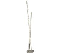 Piantana Contemporaneo Trifoglio Acciaio Cromo Vetro Trasparente Led 30W 4000K [EEK: A++]