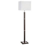 Piantana Contemporaneo Waverley Acciaio Marrone Legno Argento 1 Luce E27