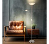 Piantana Deckenfluter Lampada da Lettura LED Flexospot Dimmer Vetro Nichel Opaco [EEK: Non valutato]