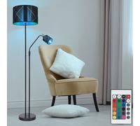 Piantana Deckenfluter Lampada da Scrivania Mobile LED Regolatore Remoto Oro Nero [EEK: F]