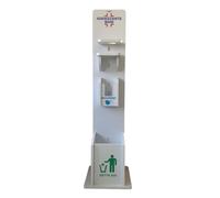 Piantana Dispenser Sapone Gel e Rifiuti All in One Completa Pvc - Totem