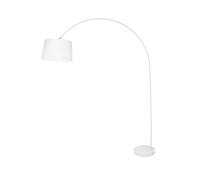 PIANTANA DREAM BIANCA 1 LUCE ATTACCO E27 152X40X200CM CON PARALUME BIANCO IN TESSUTO E BASE IN MARMO
