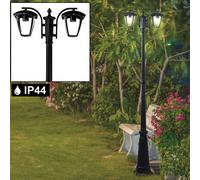 Piantana Esterni Veranda Candelabri Parco Lanterna Alluminio Lampione Nero [EEK: Inaditato]