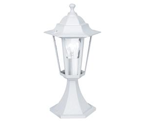 Piantana Esterno Classico Laterna 5 Alluminio Bianco 1 Luce E27