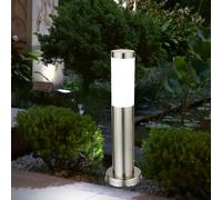 Piantana Esterno Giardino Cortile Illuminazione Acciaio Inox Lampione Argento