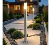 Piantana Esterno Lampada da Balcone Presa da Giardino Acciaio Inox LED 2er Set