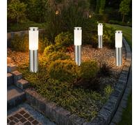 Piantana Esterno Piantana Lampada Patio Giardino Acciaio Inox H 45 CM 4er Set [EEK: Non valutato]