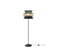 PIANTANA GAZEBO VERDE NERA RATTAN NATURALE 1 LUCE ATTACCO E27 D40X145CM