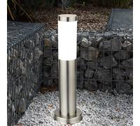 Piantana Giardino Lampione LED Luce con Piedistallo Acciaio Inox Argento H 45 CM [EEK: F]
