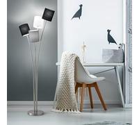 Piantana in metallo cromo spazzolato Perenz