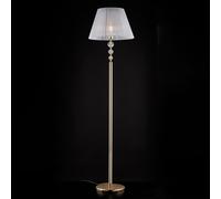 Piantana in oro e cristallo 1 luce con paralume dm.45 Ruben