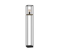 Piantana Industrial Libertad 1 Luce Metallo Nero E Marrone