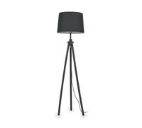Piantana Industrial-Minimal York Legno Nero 1 Luce E27