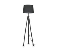 Piantana Industrial-Minimal York Legno Nero 1 Luce E27 [EEK: A++]