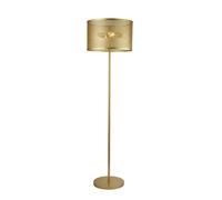 Piantana Industrial-Nordico Rete Acciaio Oro 2 Luci E27