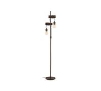 Piantana Industrial Townshend 4 2 Luci Acciaio Marrone Invecchiato E Nero