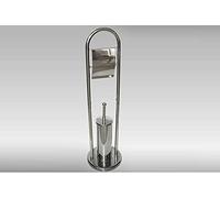 PIANTANA INOX PORTAROTOLO PORTASCOPINO 80 CM ACCESSORI WC WATER BAGNO