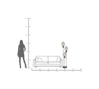Piantana KARE Supernova, grigio fumo, vetro, 160 cm, E27 Kare