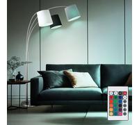 Piantana Lampada ad Arco Dimmerabile Telecomando 3 Fiamma Tessuto RGB LED [EEK: F]