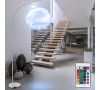Piantana Lampada ad Arco Luce Sala da Pranzo Regolabile Telecomando RGB LED
