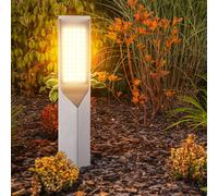 Esterno Lampada Presa di Luce Piantana LED Acciaio Inox Argento da Percorso