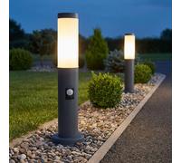 Piantana Lampada con Piedistallo per Esterni Movimento da Giardino Antracite 2x [EEK: Nicht bewertet]