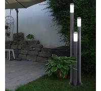 Piantana Lampada da Giardino Esterna 3er Säulenlampen Antracite Casa Lampione [EEK: Non valutato]