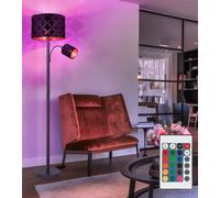 Piantana Lampada da Lettura Piantana Oro Nero RGB LED Dimmerabile Telecomando [EEK: F]