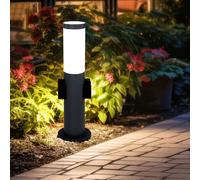 Piantana Lampada da Pavimento Esterno Patio 2x Prese Acciaio Inox 1 Fiamma [EEK: Non valutato]
