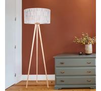 Piantana Lampada da Soggiorno 3 Gambe Betulla Natura Casa di Campagna 1x E27 [EEK: Non valutato]