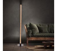 Piantana Lampada da Soggiorno Lampada Wood LED Dimmerabile Nero H 123 CM [EEK: E]