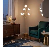 Piantana lampada da terra contemporanea oro con vetro a 6 luci BGA 3659-pt6