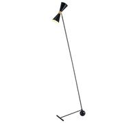 Piantana Lampada da Terra in Metallo Ad Angolo Regolabile Design A Testa per Soggiorno Lampade Alte Moderne con Palo Luminoso Lampada Terra Salotto(Black)