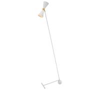 Piantana Lampada da Terra in Metallo Ad Angolo Regolabile Design A Testa per Soggiorno Lampade Alte Moderne con Palo Luminoso Lampada Terra Salotto(White)