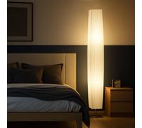 Piantana Lampada Lato Tessuto Lampada da Soggiorno 2 Luci Alteyya 119 CM [EEK: Non valutato]