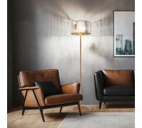 Piantana Lampada Letto Cristallo Lampada Lato Fumé LED 150 CM
