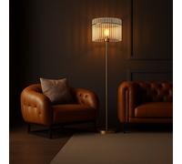 Piantana Lampada Letto Piantana Oro LED Luci Soggiorno Bacchette Vetro [EEK: F]