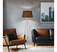 Piantana Lampada Letto Rame Nero H 154,5cm [EEK: Non valutato]