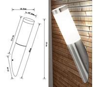 Piantana Lampada Parete Esterni Sensore di Movimento Acciaio Inox Chiodi Prese