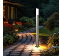 Piantana Lampada Patio Acciaio Inox Cortile Prese 1 Fiamma LED [EEK: F]