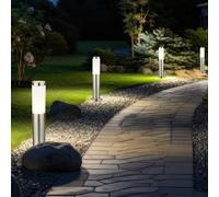 Piantana Lampada per Esterni con Piedistallo da Giardino Acciaio Inox Strada 4er [EEK: Non valutato]