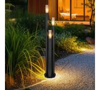 Piantana Lampada per Esterni Lampada Cortile 3 Fiamma Nero Rame H 170 CM [EEK: Non valutato]
