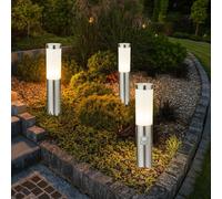 Piantana Lampada per Esterni Luce con Piedistallo Movimento Lampione E27 Inox 3x [EEK: Non valutato]
