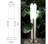 Piantana Lampada per Esterni Movimento Prese LED Giardino Lampione Chiodi [EEK: F]