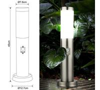Piantana Lampada per Esterni Movimento Prese LED Giardino Lampione Chiodi [EEK: F]