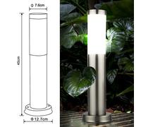 Piantana Lampada per Esterni Movimento Prese LED Giardino Lampione Chiodi [EEK: F]